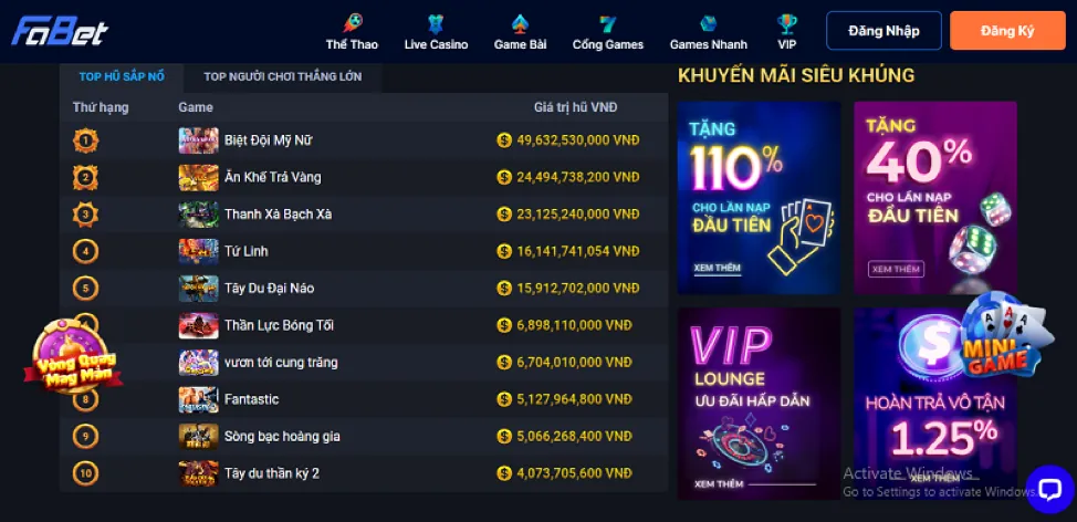 Game nổ hũ mới ra mắt